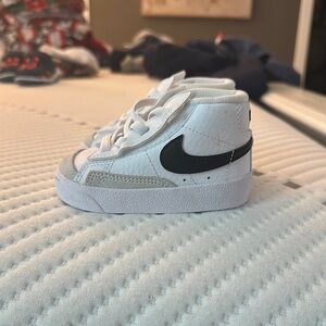 Nike Blazer White and Black High-Top Sneakers